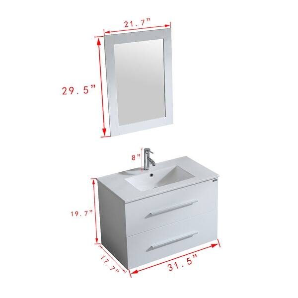 Wall mount Bathroom Vanity Set With Mirror