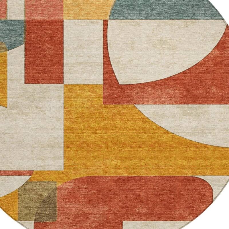 HomeRoots Geometric Modern Rectangle Outdoor Rug