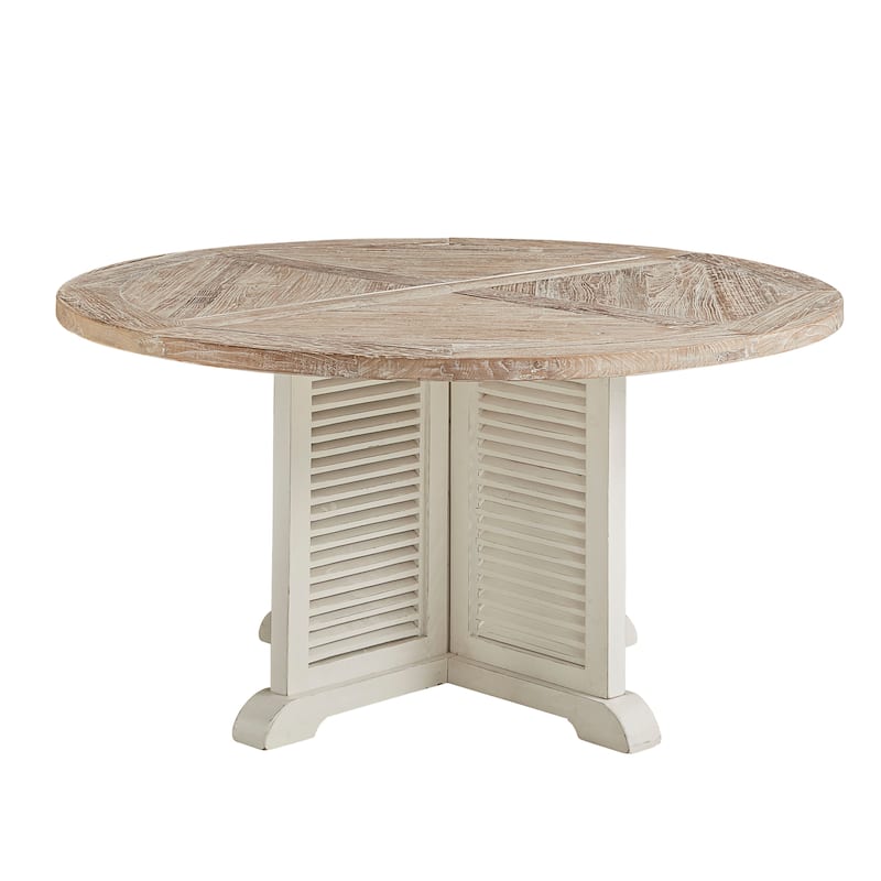 Hatteras Farmhouse Parquet 59-inch Round Dining Table