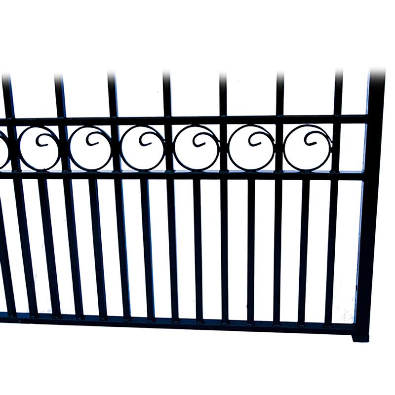ALEKO London Style 16 ft Single Steel Driveway Gate with Pedestrian Gate