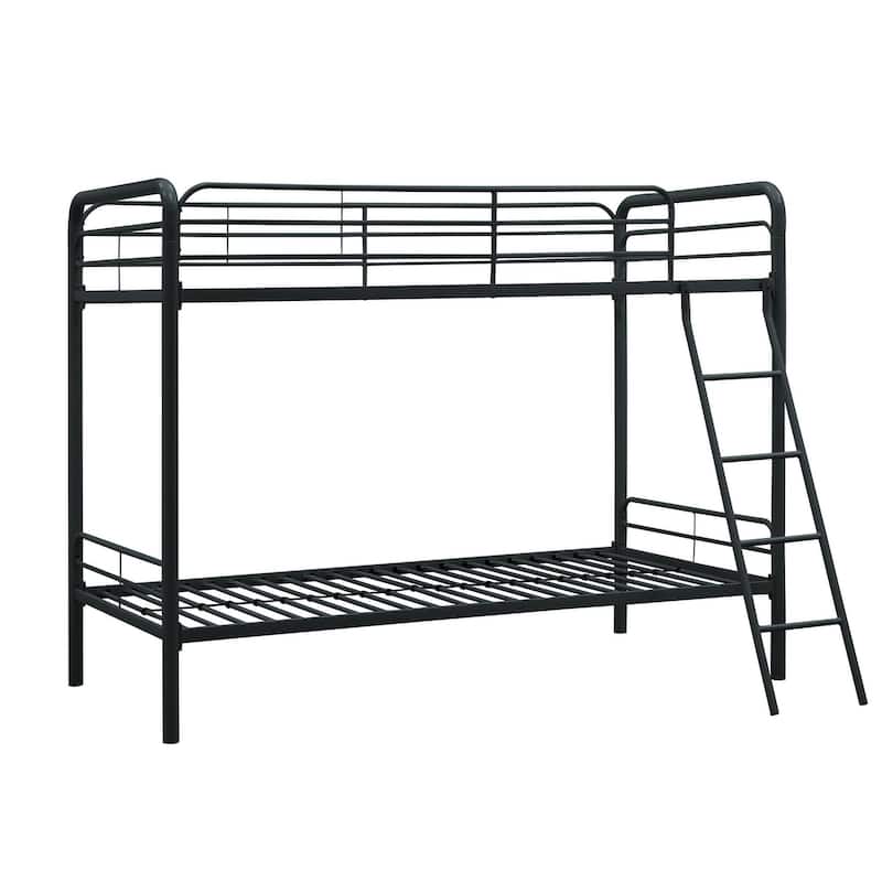 Avenue Greene Edison Twin over Twin Metal Bunk Bed - Black
