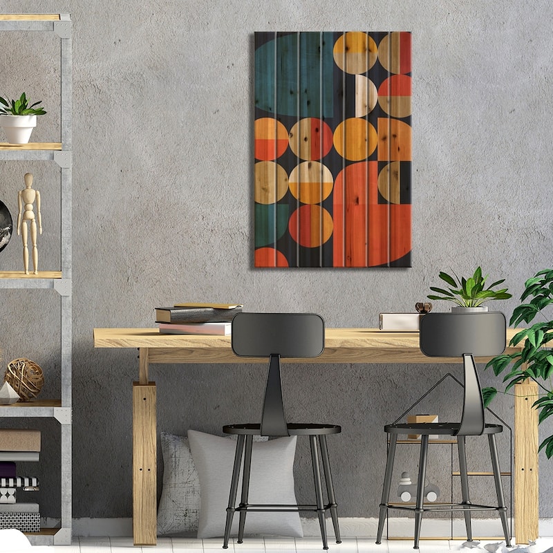 Mid Century Modern II Print On Wood by Ana Rut Bré - Multi-Color