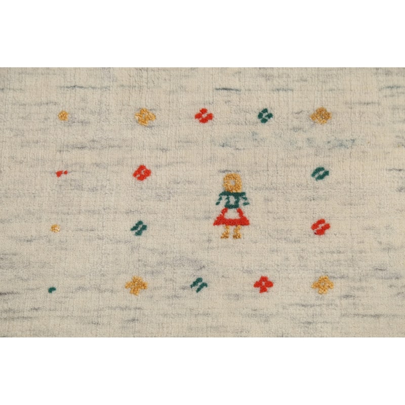 Tribal Gabbeh Area Rug Handmade Wool Carpet - 8'5"x 11'7"