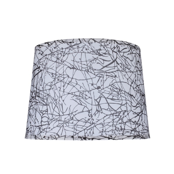 Aspen Creative Hardback Empire Shape Spider Construction Lamp Shade in Black & White (12" x 14" x 10"). Opens flyout.