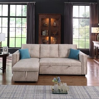 Reversible Sectional Storage Sleeper Sofa - Bed Bath & Beyond - 37262955