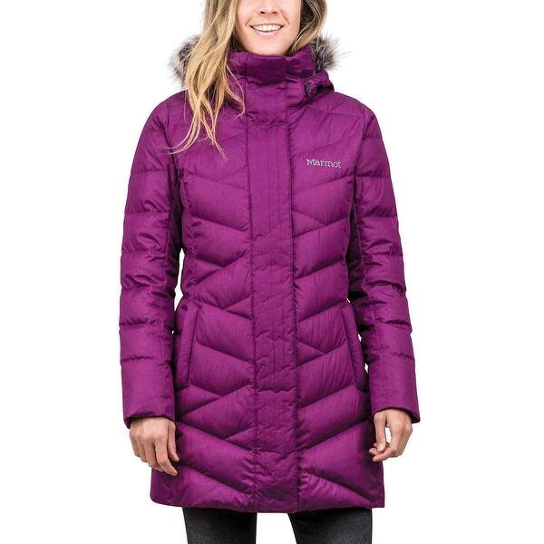 Shop Marmot Women Varma Long Quilted Hooded Down Jacket