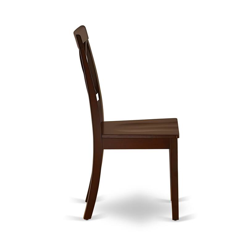 East West Furniture Modern Dining Table Set- a Round Wooden Table and Dining Room Chairs, Mahogany (Pieces Options)