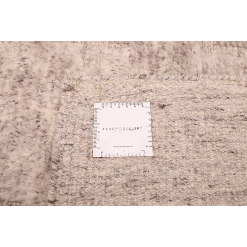 ECARPETGALLERY Hand-knotted Looma Grey Wool Rug - 8'1 x 9'10