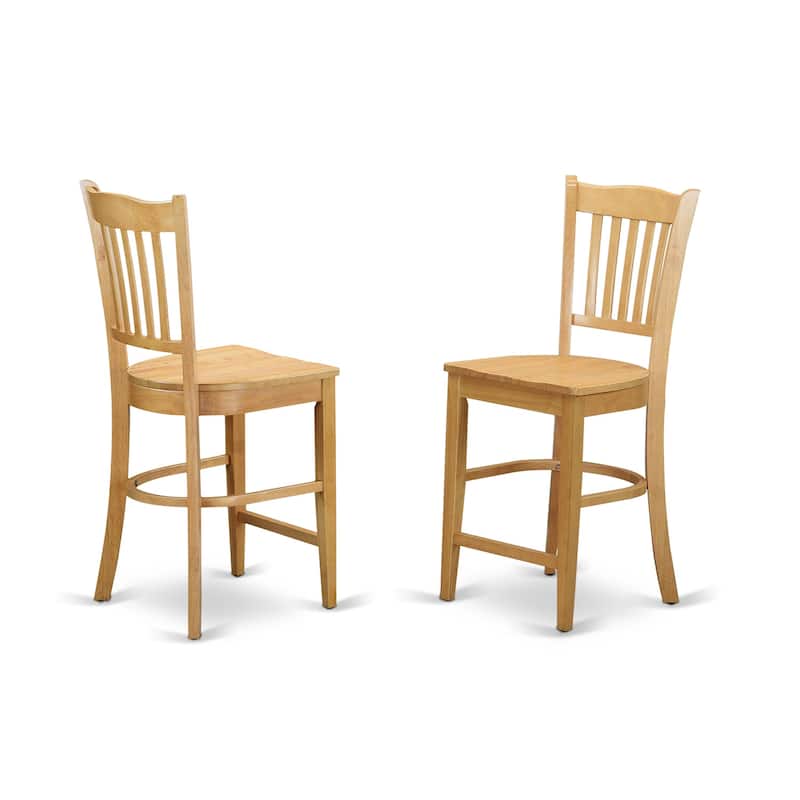 Counter Height Dining Set - 3 Piece Table & Chairs - Modern Kitchen Set - 30 Inch Round Table
