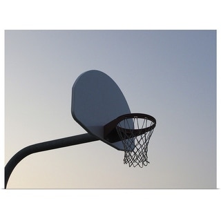 Shop A Basketball Backboard Hoop And Net Clear Blue Sky Poster
