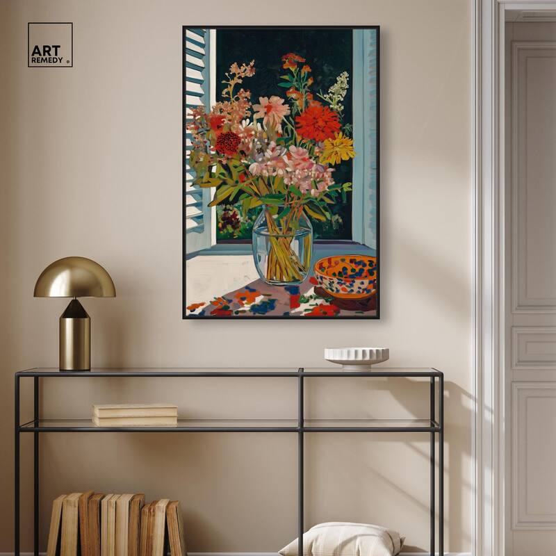 Vase on a Windowsill Canvas by Art Remedy