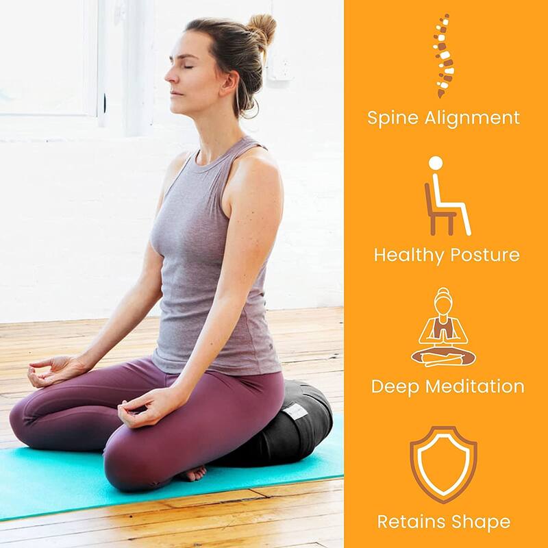 Sol Living Round Cotton Zafu Cushion Yoga Accessory