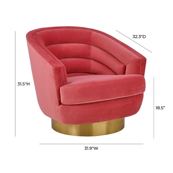 overstock pink velvet chair
