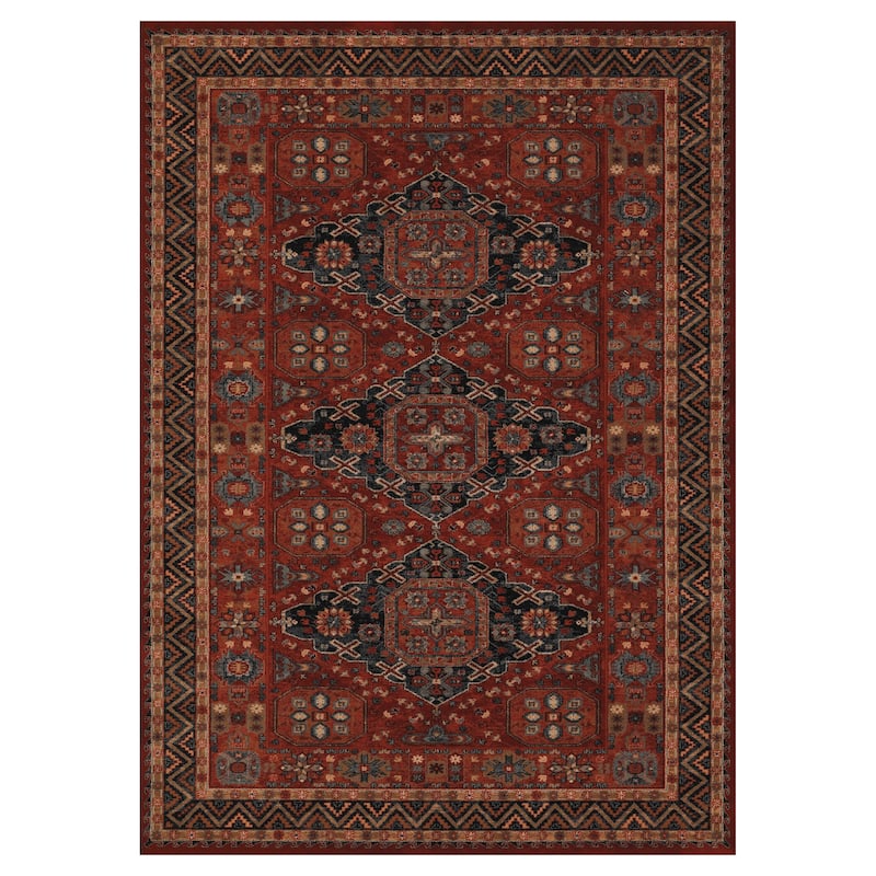 Dream Decor Rugs Parish Rio Burgundy Oriental Wool Area Rug