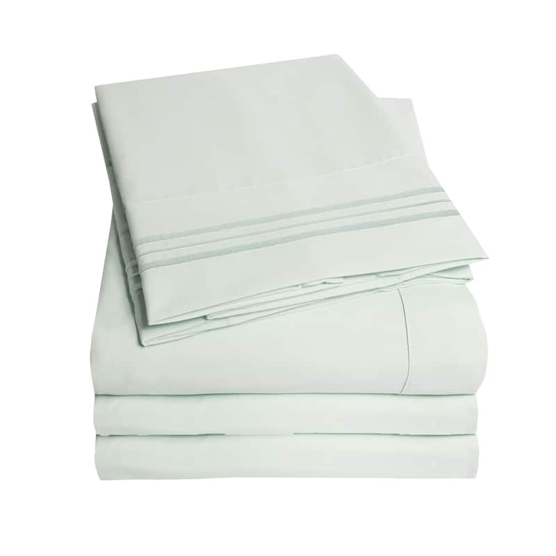 Sweet Home Collection 4 Piece Sheet Set, Ultra Soft 1800 Series, Double Brushed Microfiber