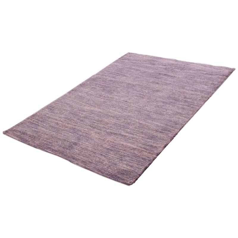 ECARPETGALLERY Hand-knotted Loreto Purple Silk Rug - 5'10 x 8'10