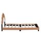 preview thumbnail 18 of 16, Upholstered Leather Platform Bed with Lion-Shaped Headboard