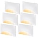 preview thumbnail 1 of 9, 6 Pack 5CCT 120V LED Step Lights, Dimmable Stair Lights IP65 Waterproof, Aluminum Shell, Anti-Glare, CRI90 White