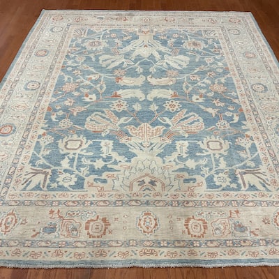 HERAT ORIENTAL Handmade Vegetable Dye Oushak Wool Rug - 8'3" x 10'1"