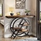 preview thumbnail 1 of 5, 39.4-Inch Console Table, 4- Tier Industrial Entryway Table Rustic Brown