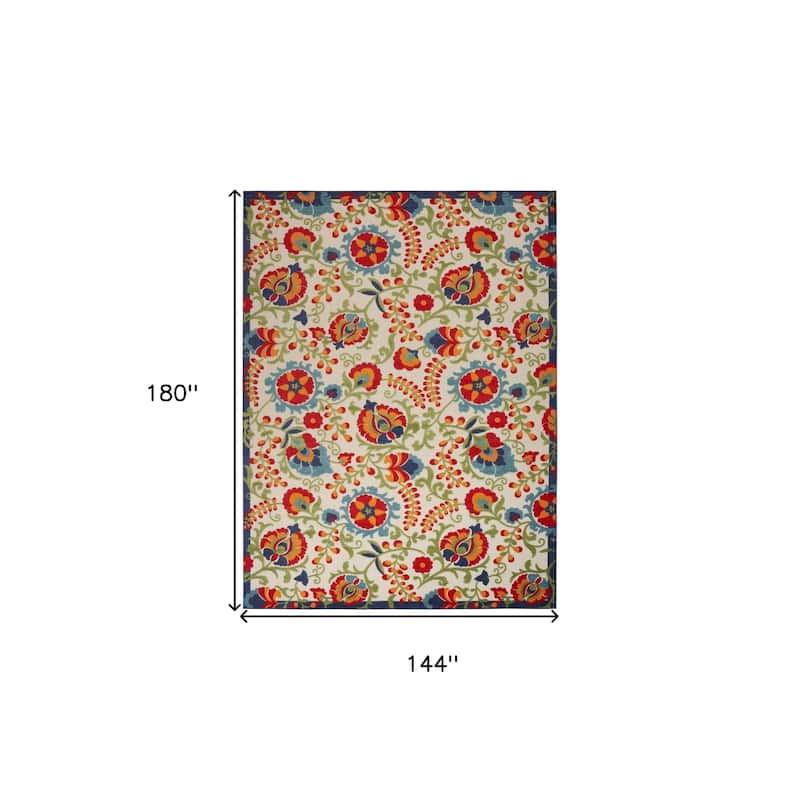 HomeRoots Contemporary Rectangle Outdoor Rug - 12' X 15'