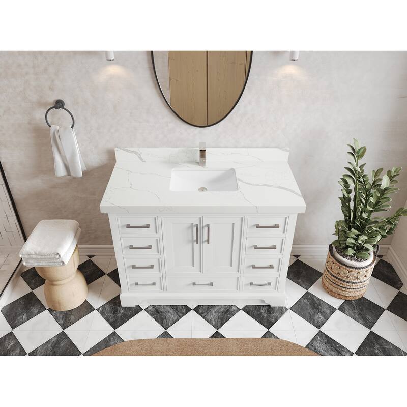 Willow Collections 48 x 22 Charlotte Single Sink Bathroom Vanity with Countertop