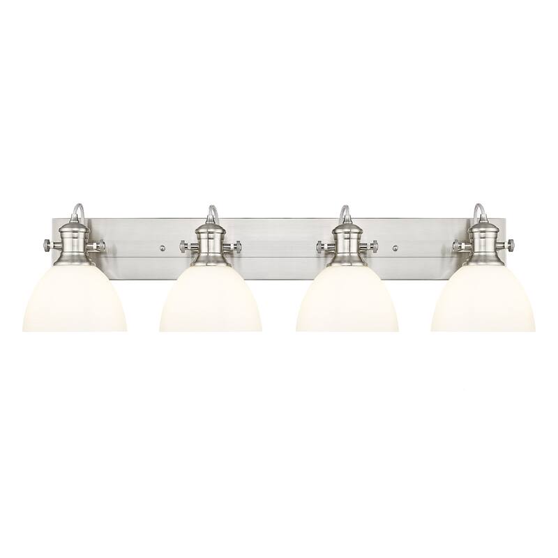 Golden Lighting 3118-BA4 OP Hines 4 Light 7" Wide Vanity Light - Pewter