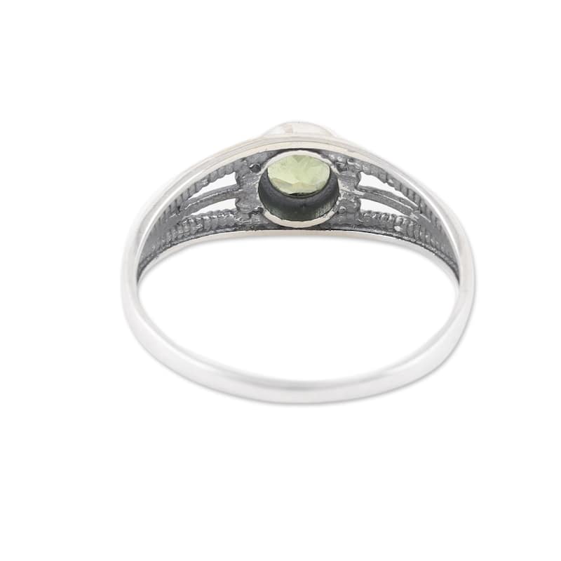 Novica Handmade Fortunate Eden Peridot Domed Single Stone Ring