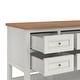 preview thumbnail 13 of 13, Walker Edison Modern Free-Standing Kitchen Island with 6 Drawers, White
