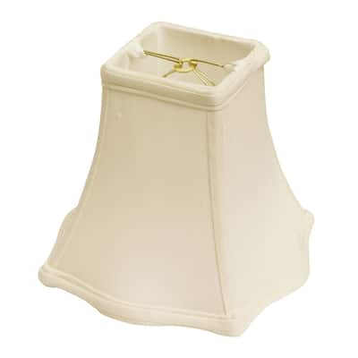 Square Softback Lampshade with Bulb Clip, White