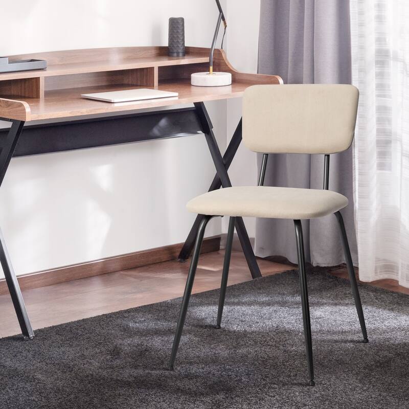 Iron Modern Padded Office Chairs Adjustable Foot Pads Set