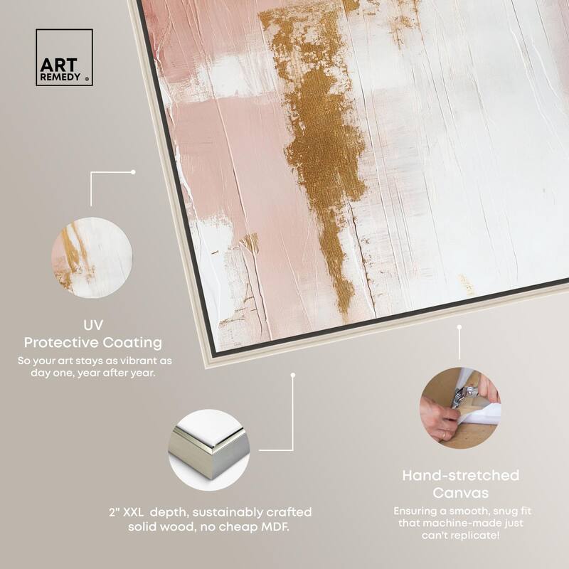 Golden Glow on Pink Canvas by Art Remedy