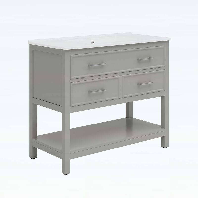 36 Inch Bathroom Vanity with Ceramic Sink