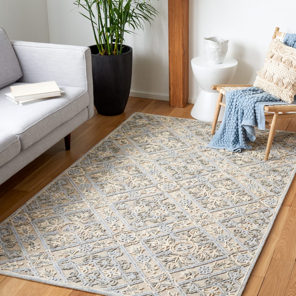 SAFAVIEH Handmade Trace Ebony Wool Rug