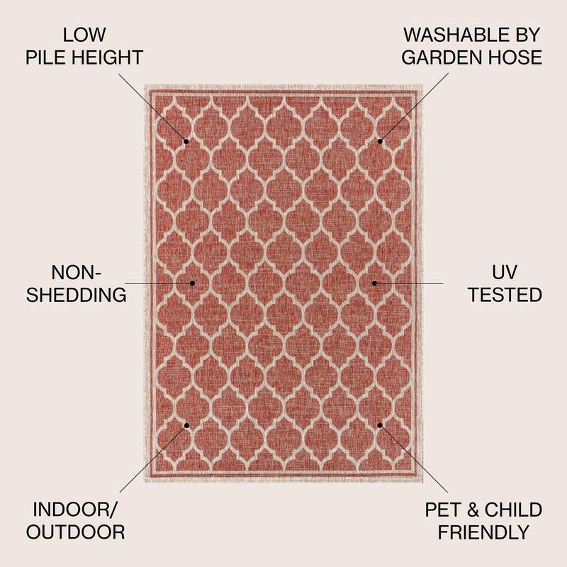 JONATHAN Y Zinnia Textured Weave Indoor/Outdoor Area Rug