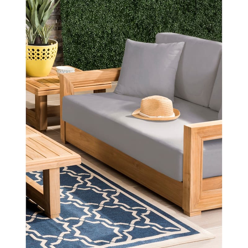 SAFAVIEH Couture Montford Brazilian Teak 2-Seat Bench - 53"W x 36"D x 27"H