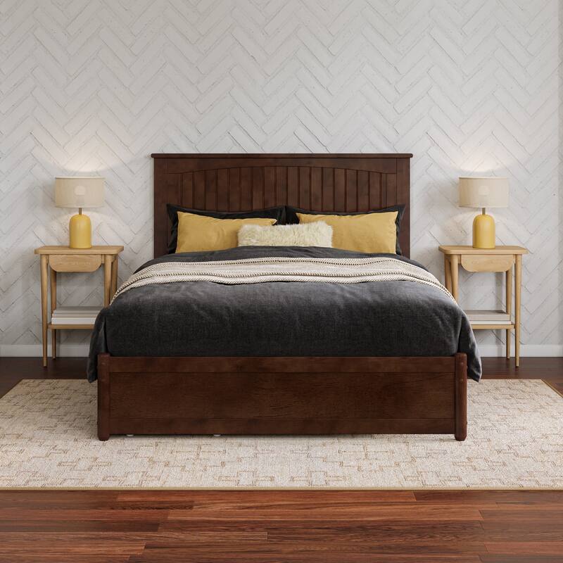 Malta Platform Bed with Panel Footboard and Storage Drawers