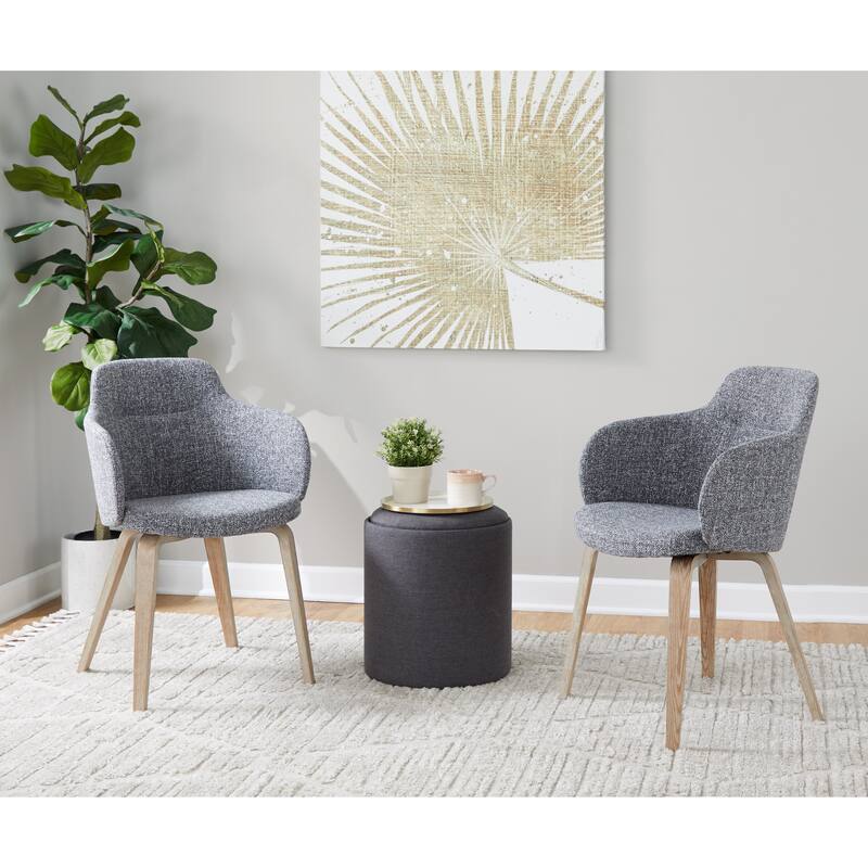 Carson Carrington Iglabo Upholstered Dining Chair with Bent Wood Legs (Set of 2)