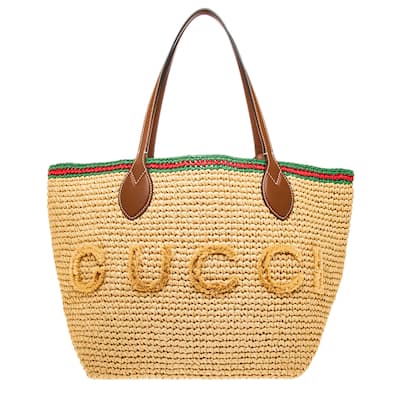 Gucci Woven Medium Tote Bag