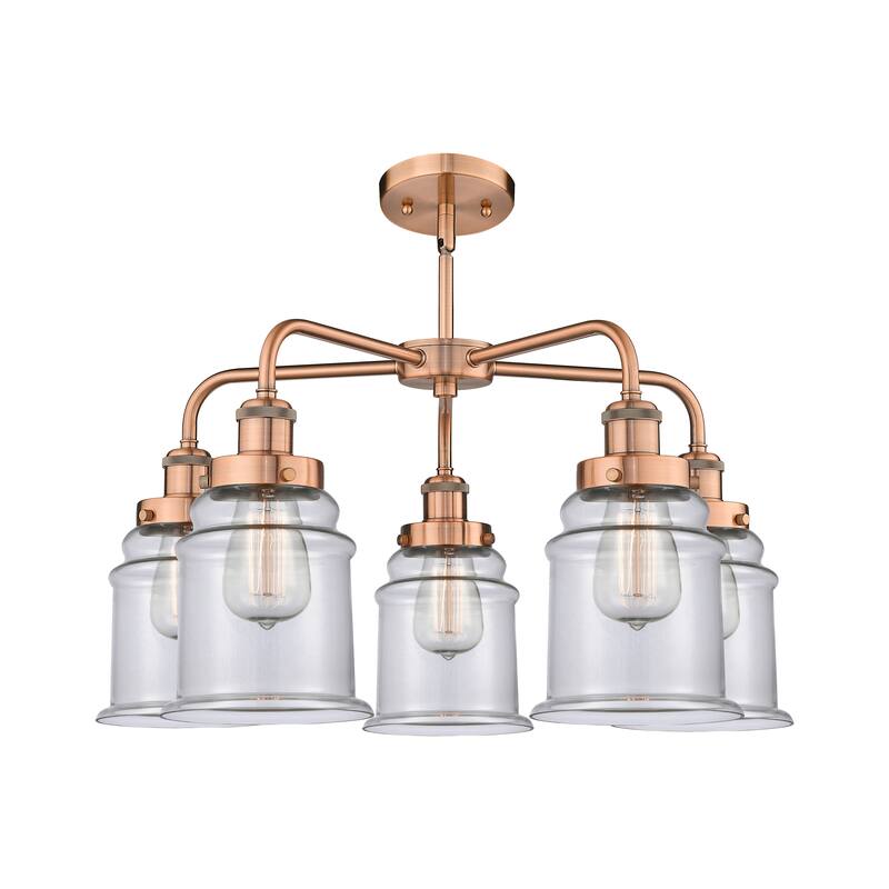 Innovations Lighting Canton - 5 Light 24" Stem Hung Chandelier