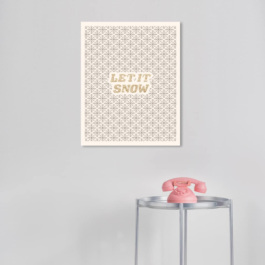 Wynwood Studio Canvas Typography and Quotes Let it glitter Gold Glam Wall Art Canvas Print