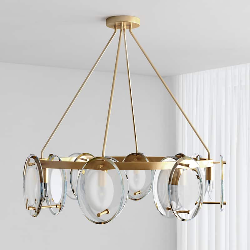 Gina 8-Light Gold Chandelier by Kosas Home
