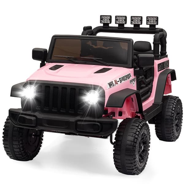 slide 2 of 28, Ride on Truck Car 12V Kids Electric Vehicles with Remote Control Pink