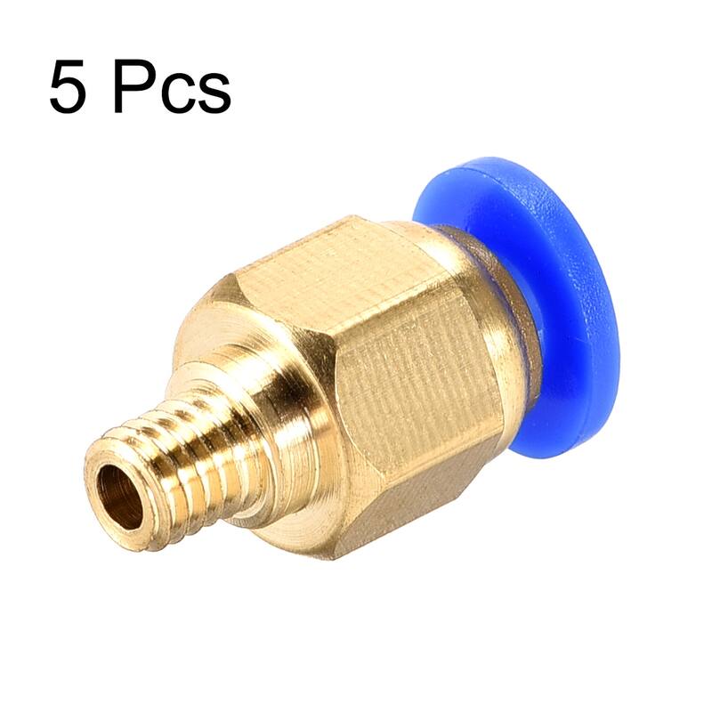 M5 Tube Fitting for 3D Printer Push Fixings, for 4mm Tube 1.75mm Filament 5pcs - White