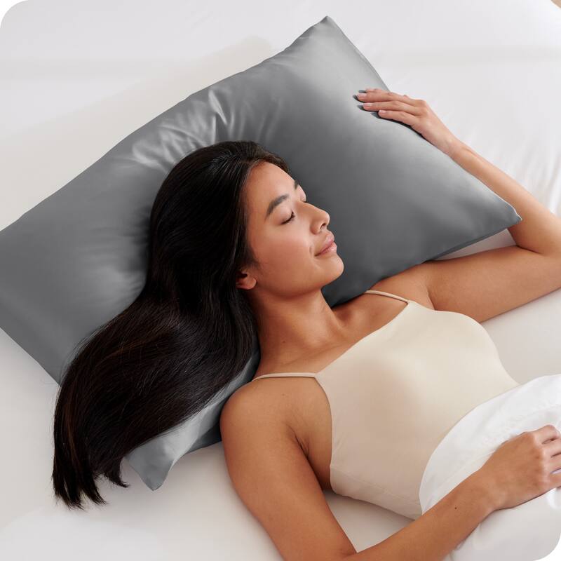 Bare Home Poly Satin Pillowcase Set for Hair and Skin (Set of 2)