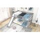 preview thumbnail 5 of 24, Full Solid Wood Low Bunk Bed with Slide