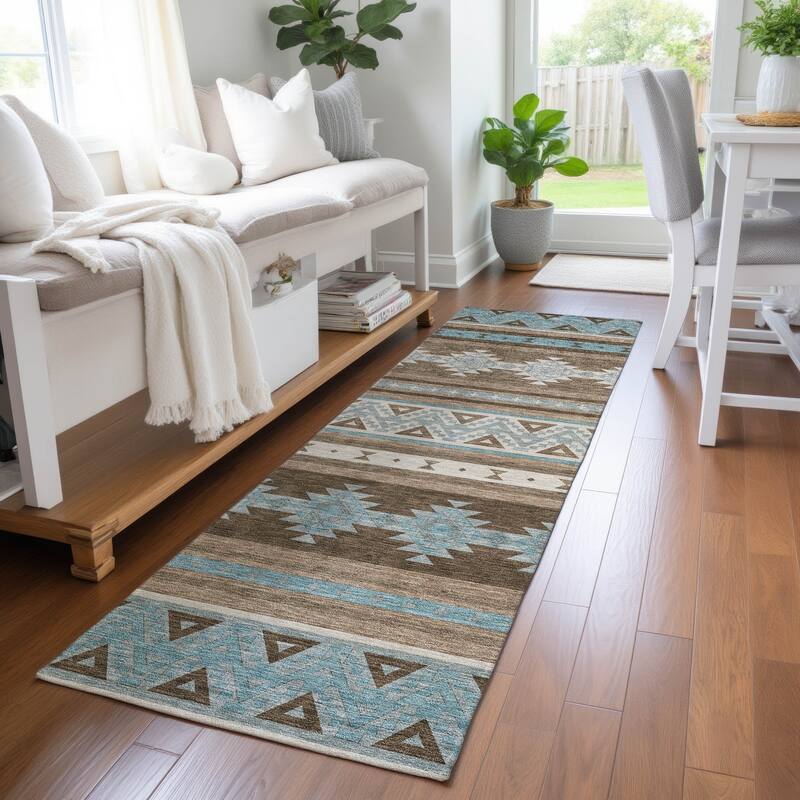 Machine Washable Indoor/ Outdoor Global Heston Chantille Rug