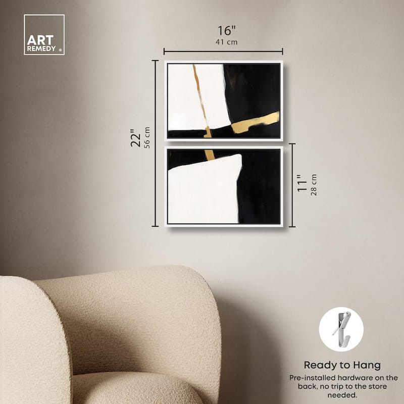 Urban Grid II Canvas Set of 2 by Art Remedy