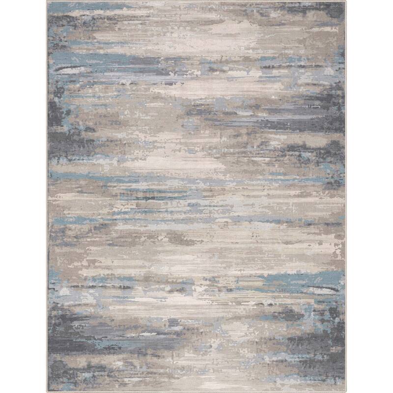 Well Woven Abstract Tuscany Modern Brushstroke Flat-Weave Rug