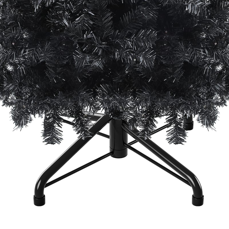 7.5ft Pre-lit Black Christmas Tree with Lights with 1600 Tips & 550 UL Listed Lights